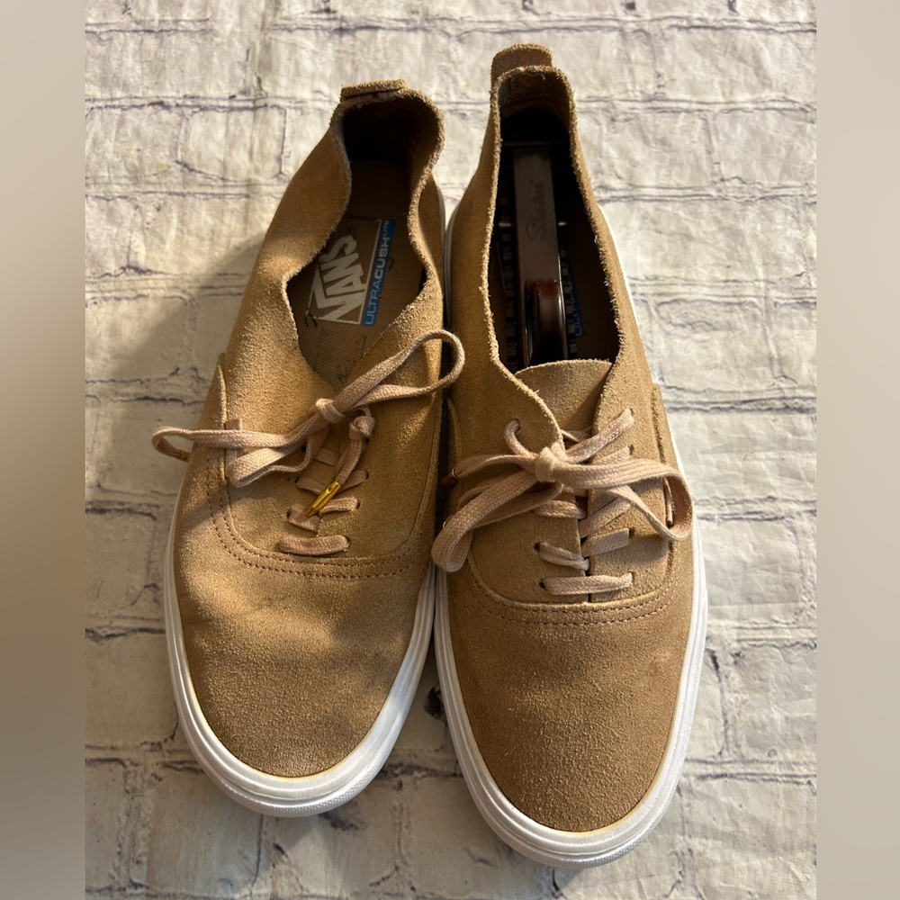 VANS ULTRACRUSH LEATHER TAN LACE UP GLAZED GINGER OLD SKOOL UNISEX SNEAKERS M7W9